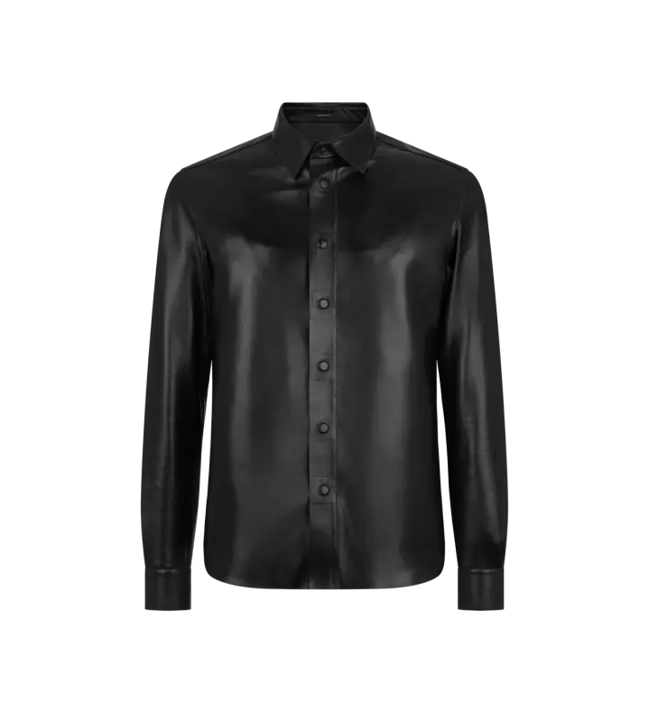 SOFT NAPPA PLONGE SHIRT BLACK online